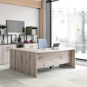 wood look L shape desk